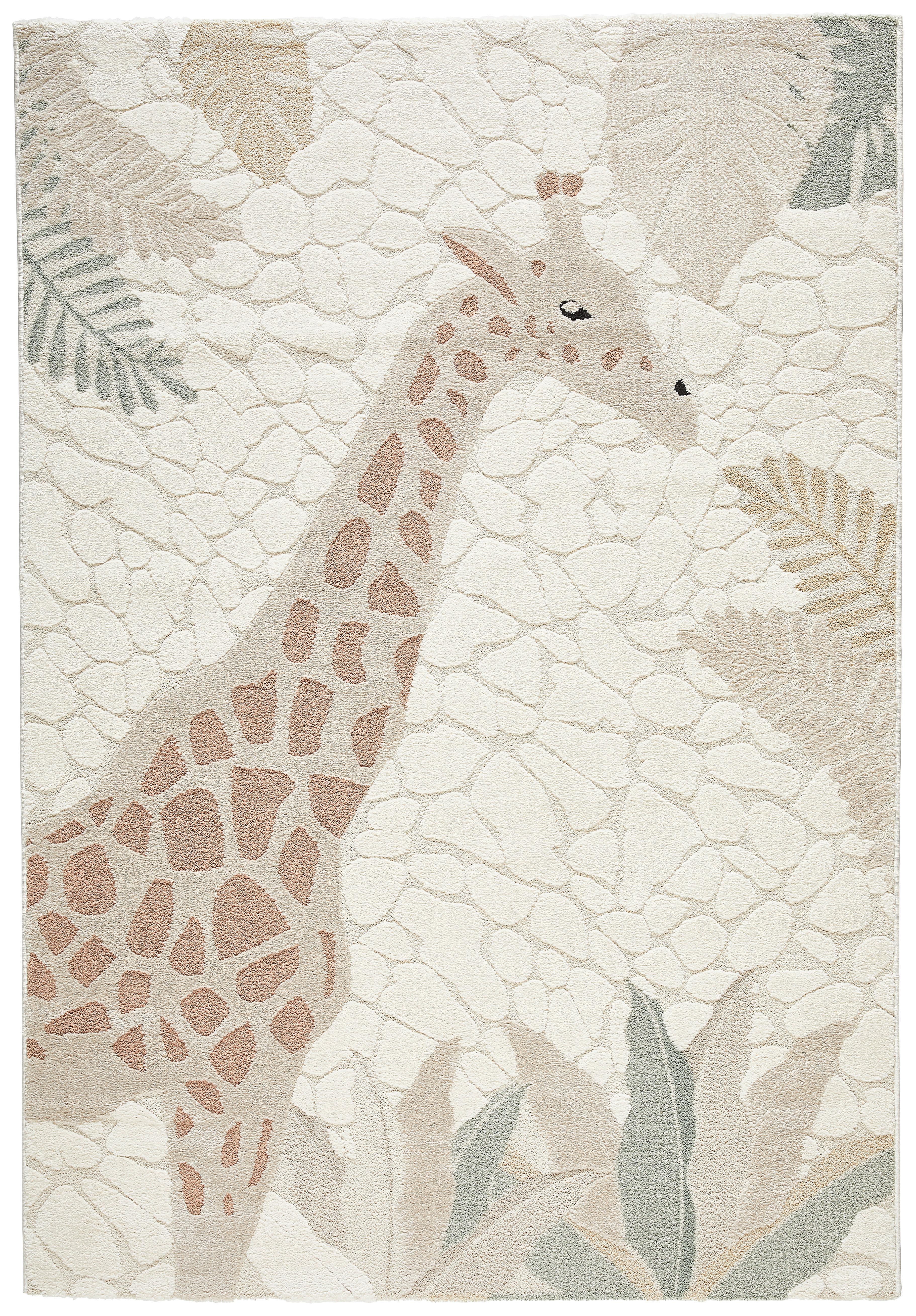 DYWAN DZIECIĘCY GIRAFFE - kremowy/różnokolorowy, Trend, tkanina (80/150cm) - Ben'n'jen