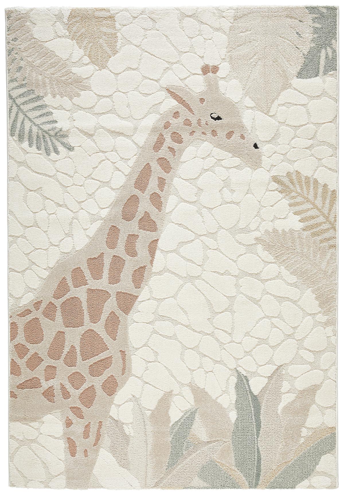 DYWAN DZIECIĘCY GIRAFFE - kremowy/różnokolorowy, Trend, tkanina (80/150cm) - Ben'n'jen