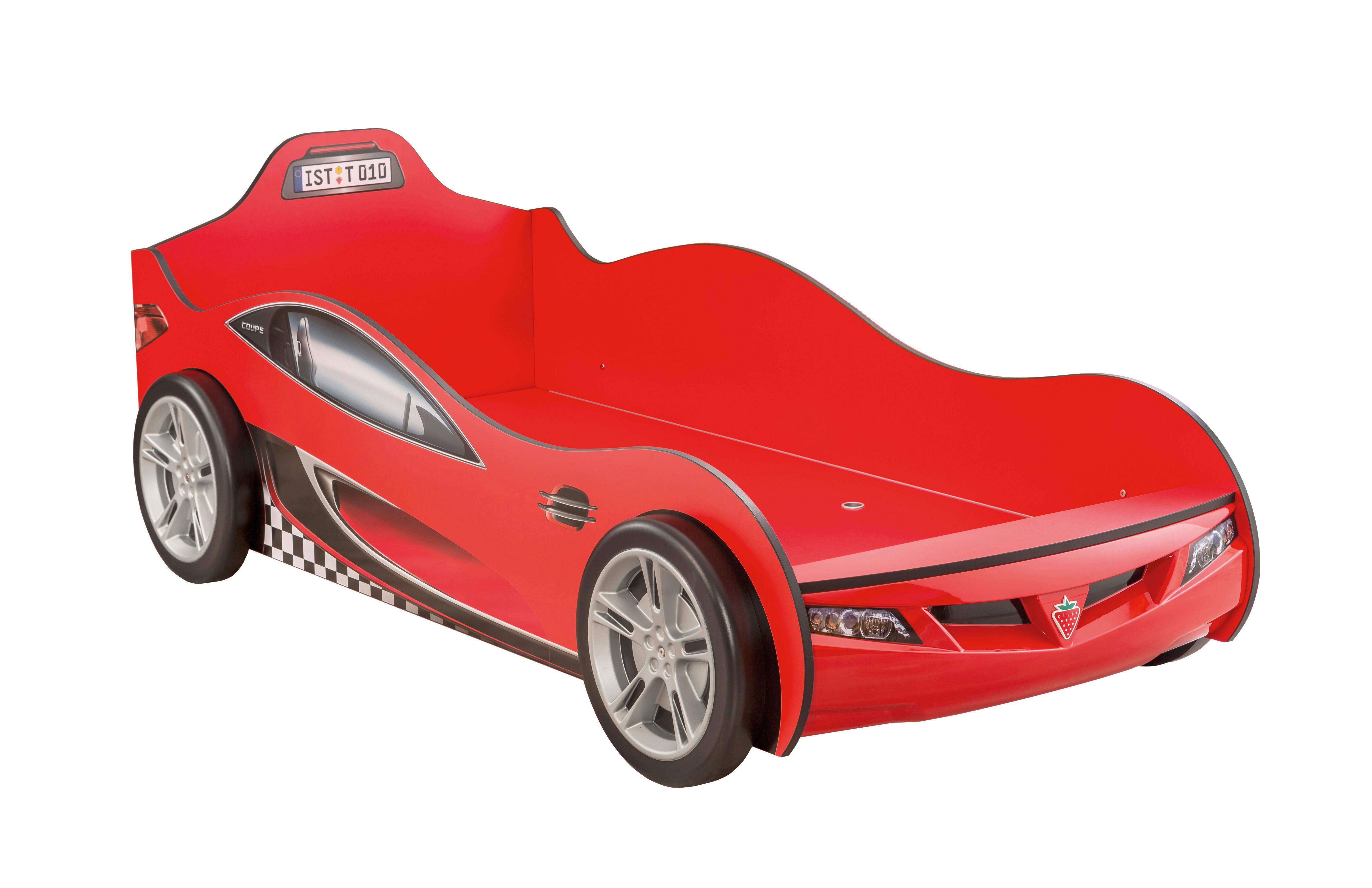 Autós Ágy Race Cup - piros, Design, faalapú anyag (90/190cm)