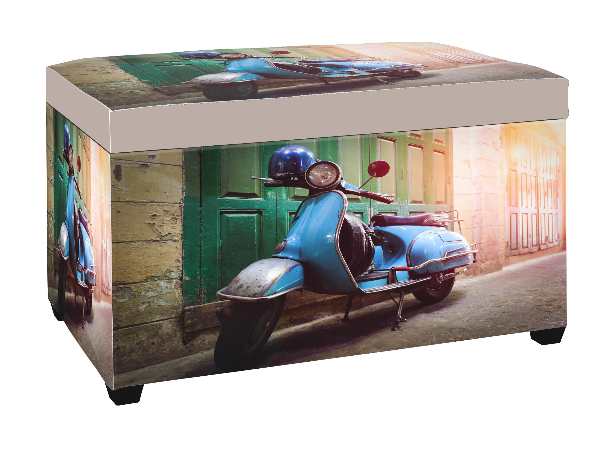 Sitzbox Multicolor - Multicolor/Schwarz, MODERN, Holzwerkstoff/Textil (65/42/40cm)