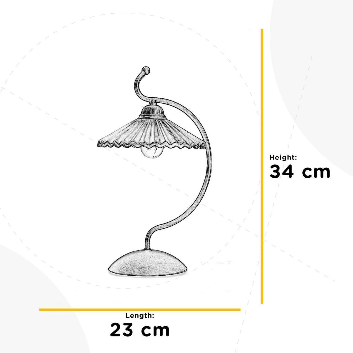 Asztali Lámpa 4257/l Rosina - barna/fehér, Konventionell, műanyag/fém (23/34cm)