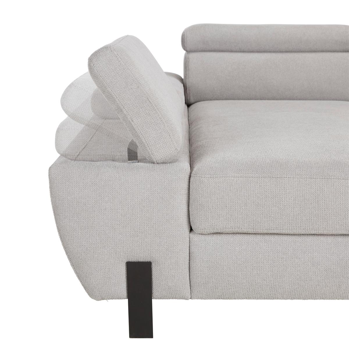 Kutna Garnitura Molina Mini - svijetlo siva/crna, Moderno, drvni materijal/drvo (189/277cm) - Mömax