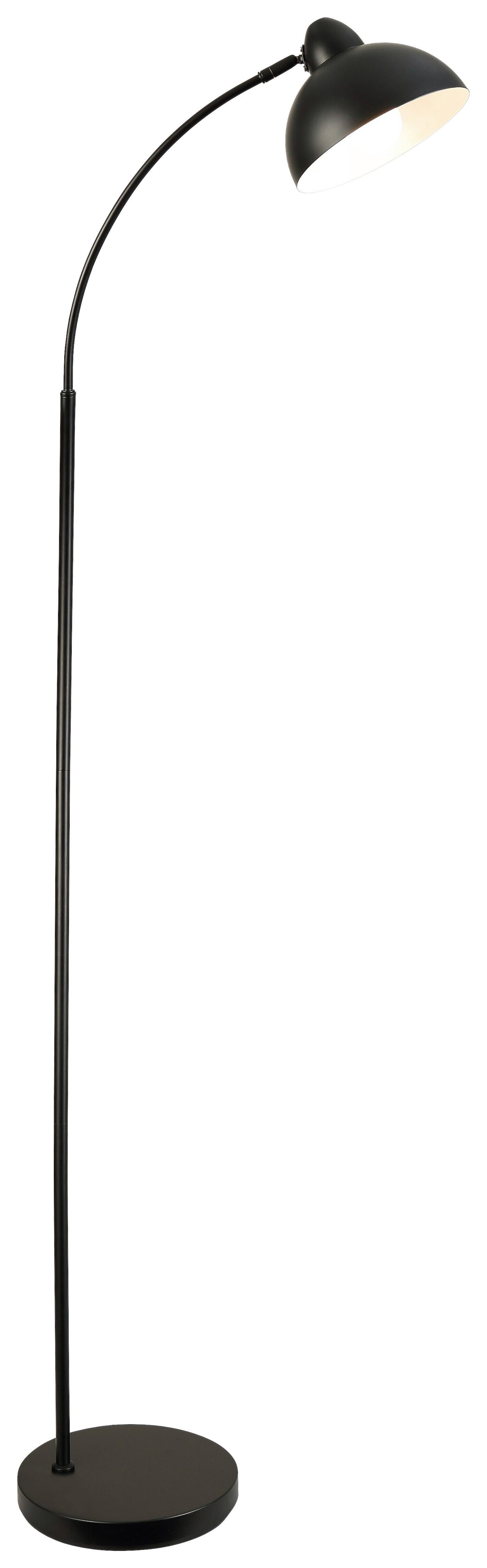 Stehleuchte Gut Schwarz/Weiß max. 25 Watt - Schwarz/Weiß, MODERN, Metall (55/24/155cm) - Mömax
