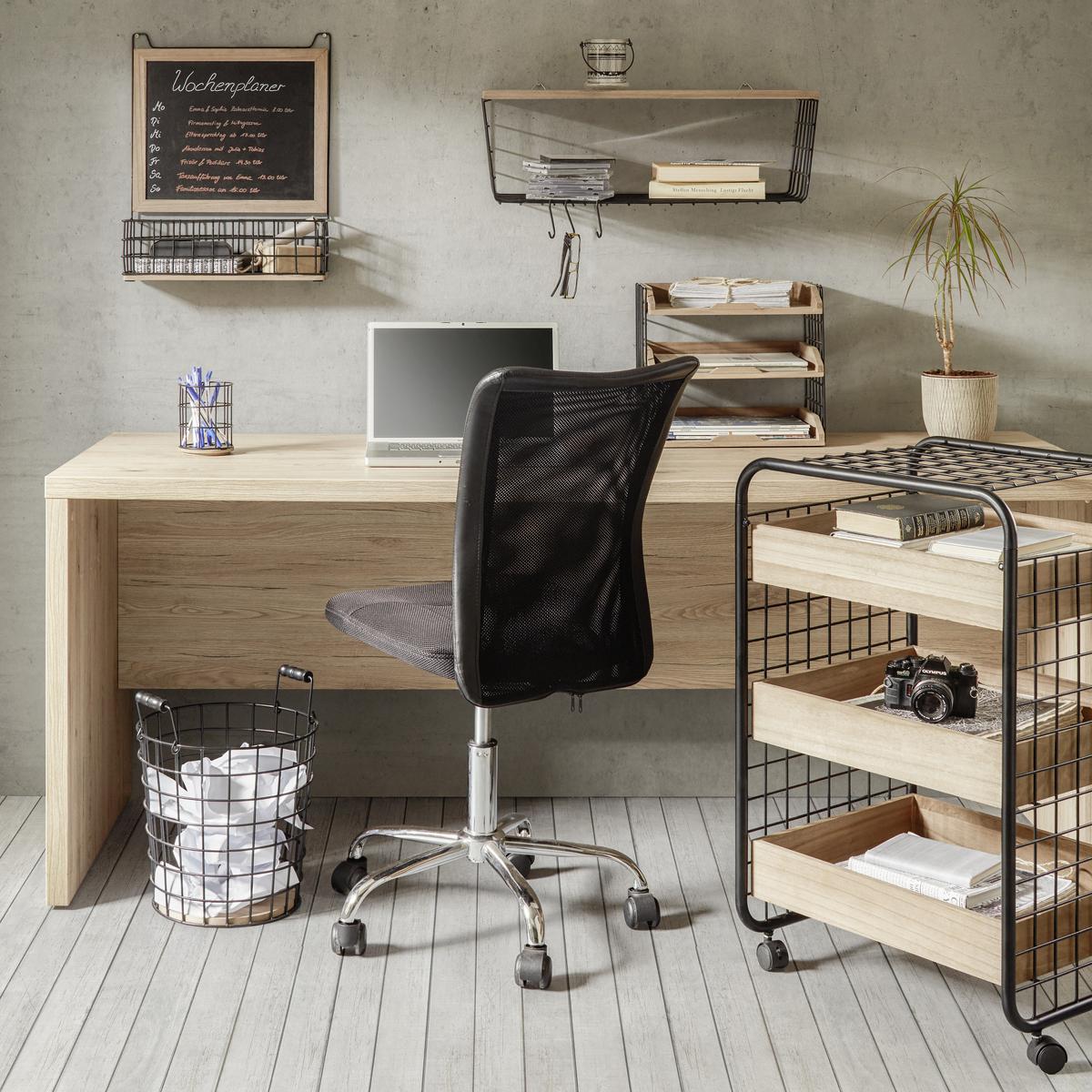 Drehstuhl in Schwarz - Schwarz, MODERN, Holz/Kunststoff (42/88-98/58,50cm) - Based