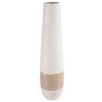 Bodenvase Creme/Hellbraun - Hellbraun/Creme, Basics, Keramik (15/56/15cm)