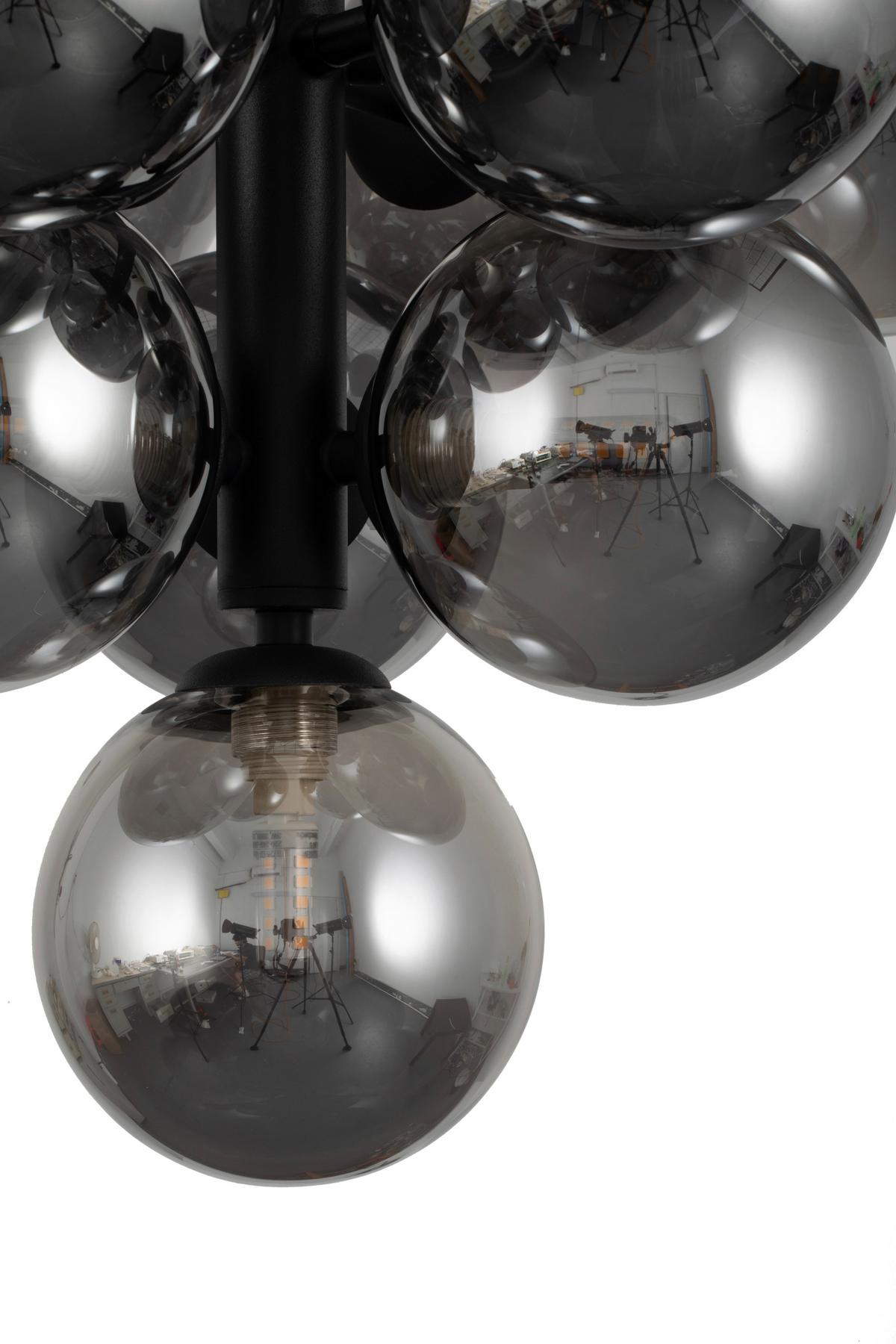 LAMPA WISZĄCA PANTHEA - czarny, Trend, metal/szkło (40/153cm) - Novel