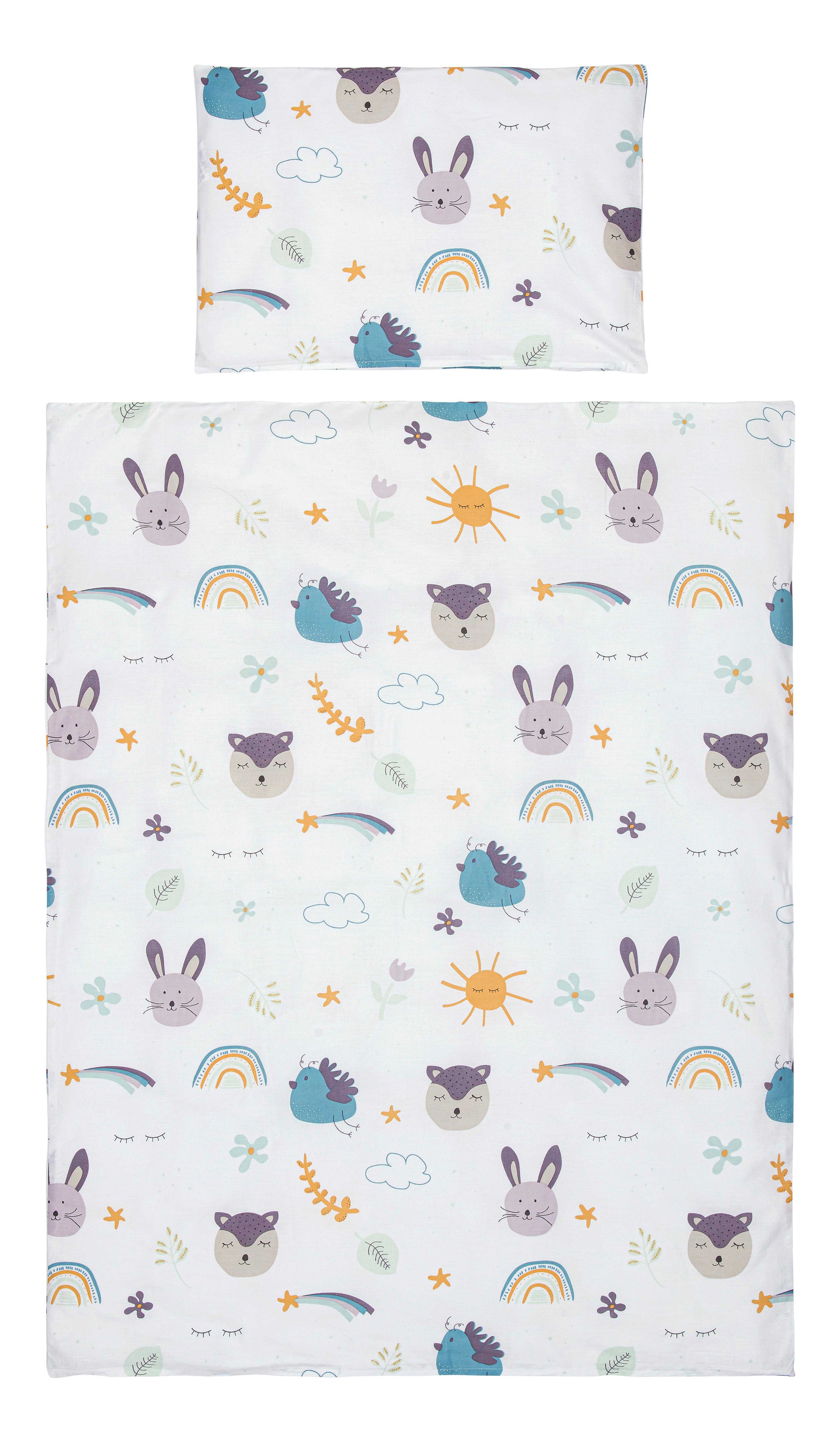 Kinderbettwäsche Sunny ca. 40/60x100/135cm - Weiß, MODERN, Textil (100/135cm) - Premium Living