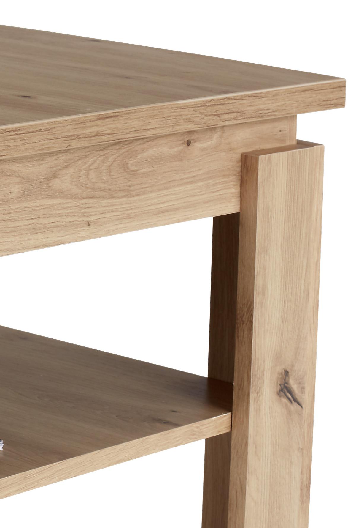 Klubska Miza Nizza 1 - barve hrasta/bela, Moderno, leseni material (70/45/70cm)