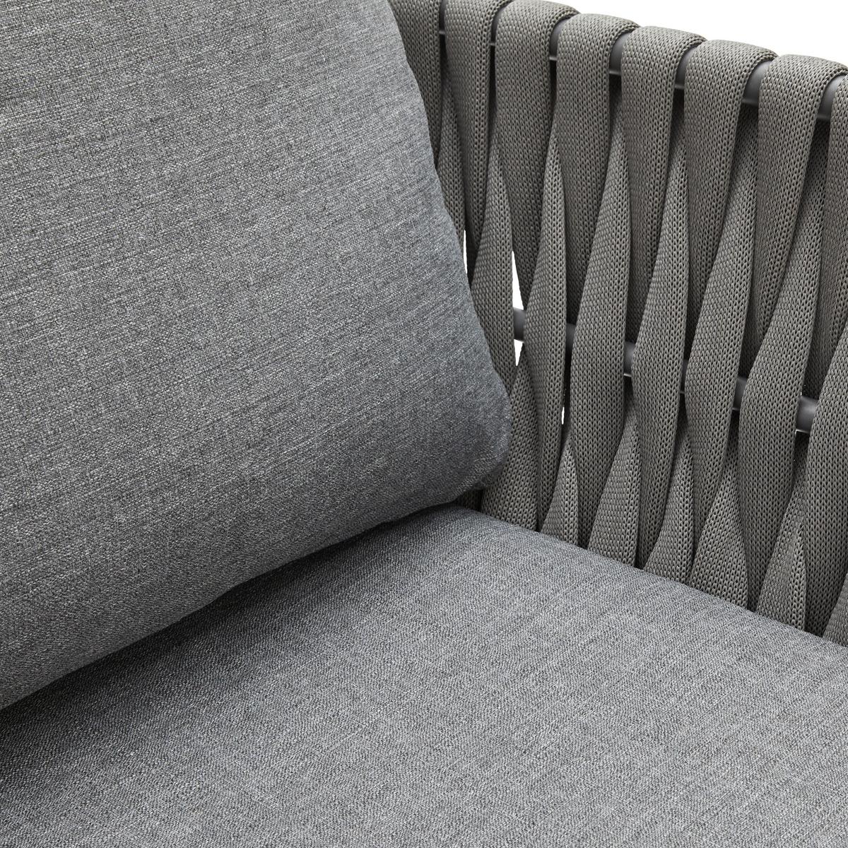 Garnitură grădină Mila - gri închis, Modern, metal/textil (236/69/70cm) - Bessagi Garden