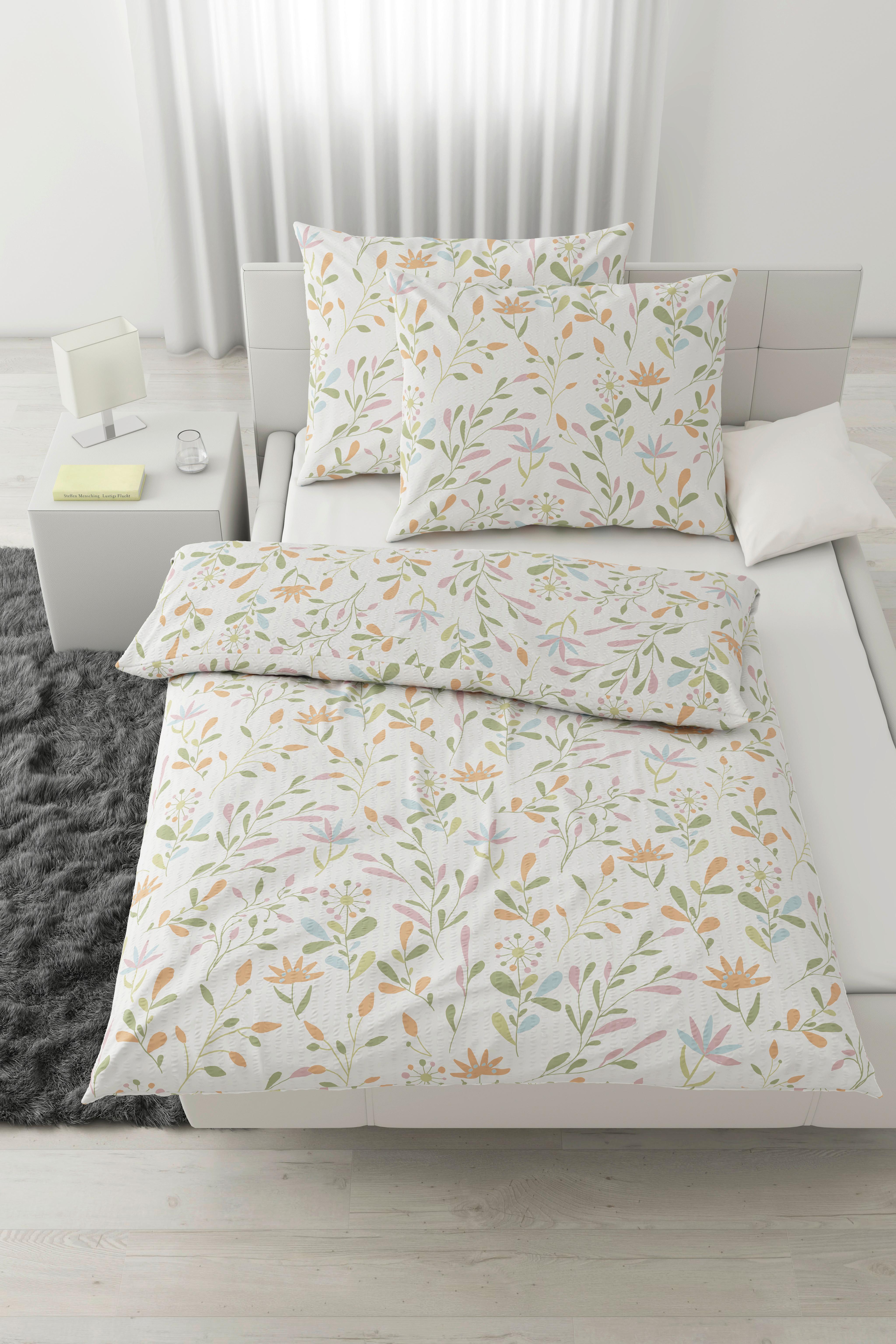 Bettwäsche Marina XXL Weiß ca. 200x220cm - Weiß, KONVENTIONELL, Textil (200/220cm) - Mömax