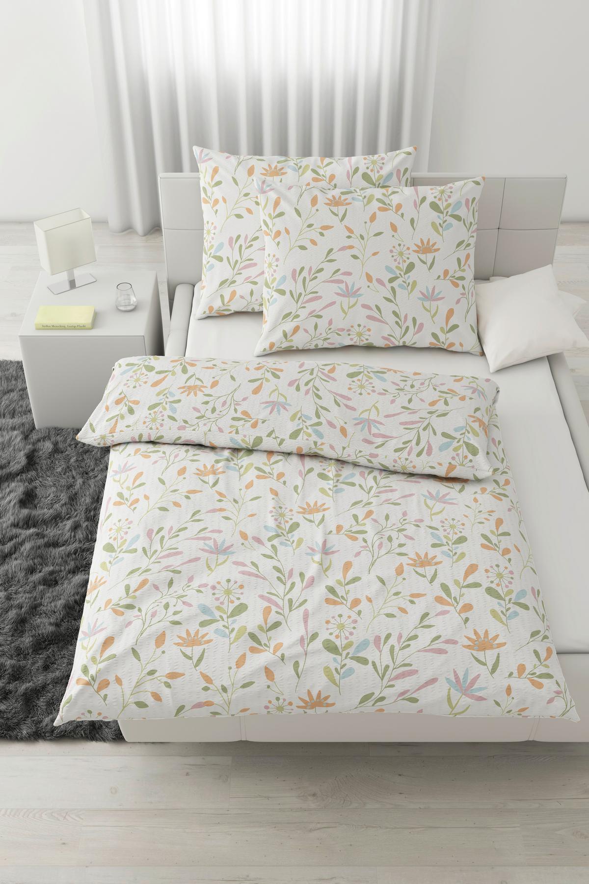 Bettwäsche Marina XXL Weiß ca. 200x220cm - Weiß, KONVENTIONELL, Textil (200/220cm) - Mömax
