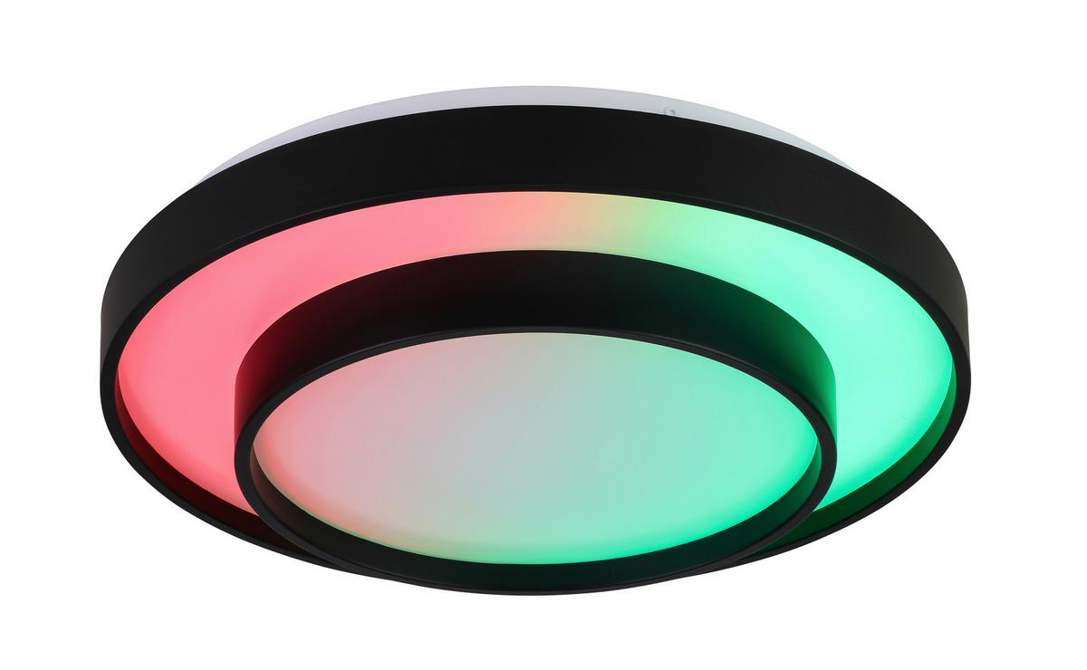 LAMPA SUFITOWA LED RIKU - czarny, Modern, tworzywo sztuczne/metal (48/8,5cm) - Bessagi Home