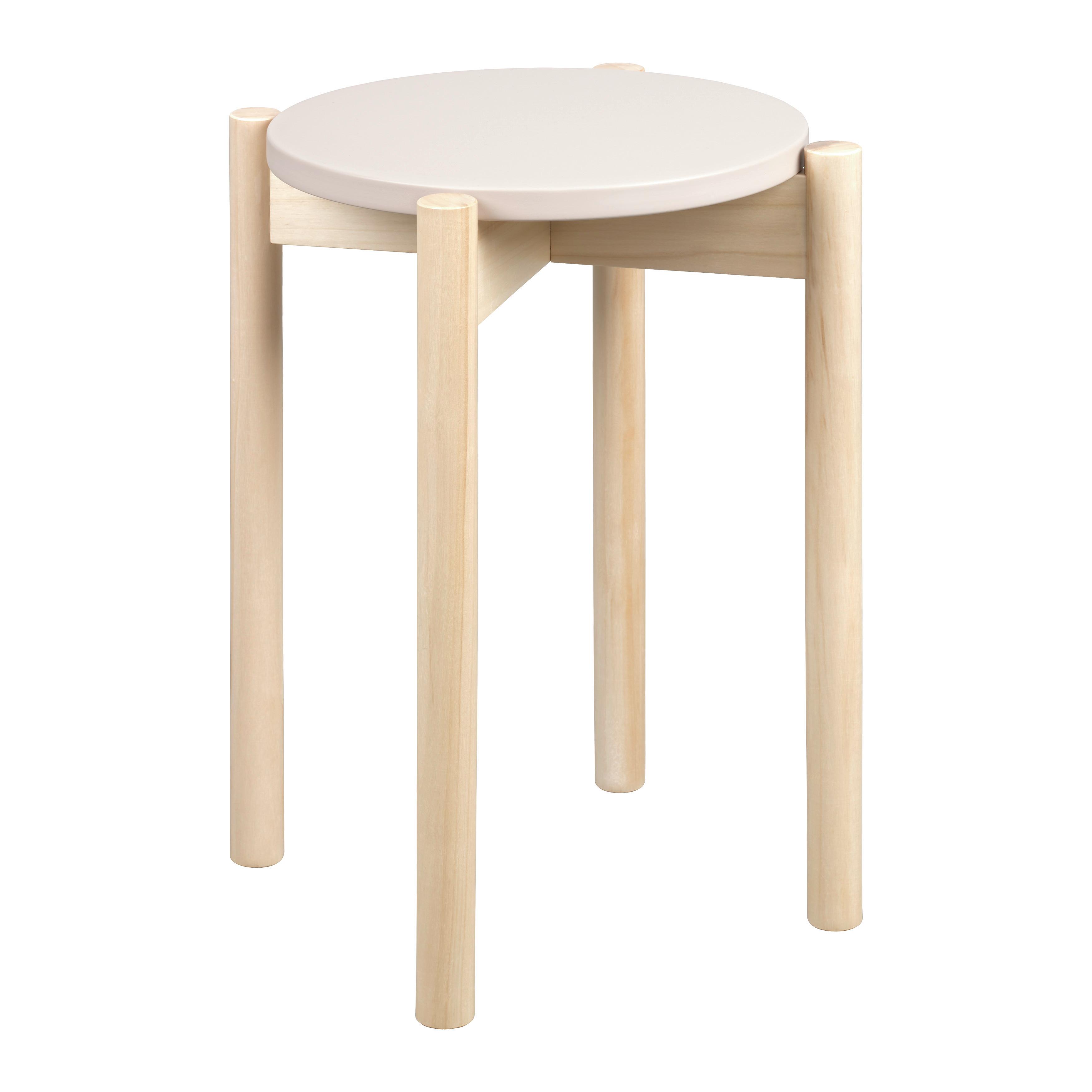 Taburet stivuibil ANTON - cașmir, Konventionell, lemn (36/45cm) - Modern Living