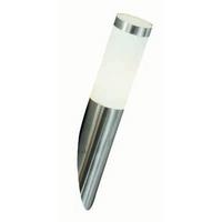 Aussenwandleuchte Boston D: 7,6 Cm Edelstahl - Edelstahlfarben/Opal, Basics, Kunststoff/Metall (7.6/38.7cm) - Globo