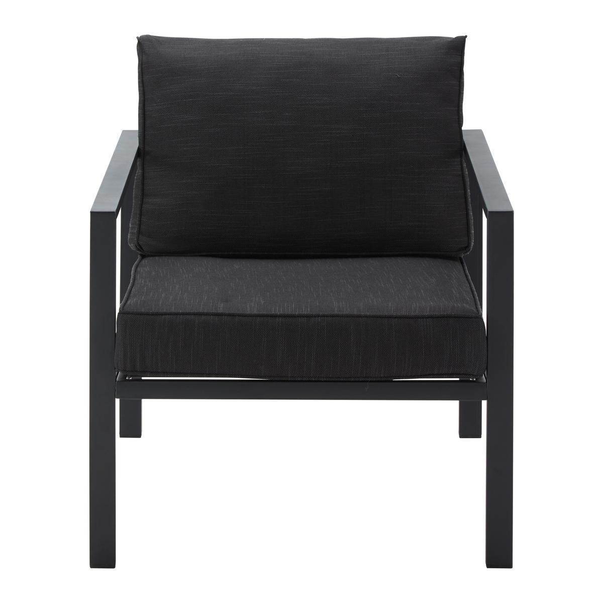 KOMPLET MEBLI TARASOWYCH ARIANNA - czarny, Modern, tworzywo sztuczne/metal (120/70/72cm) - Bessagi Garden