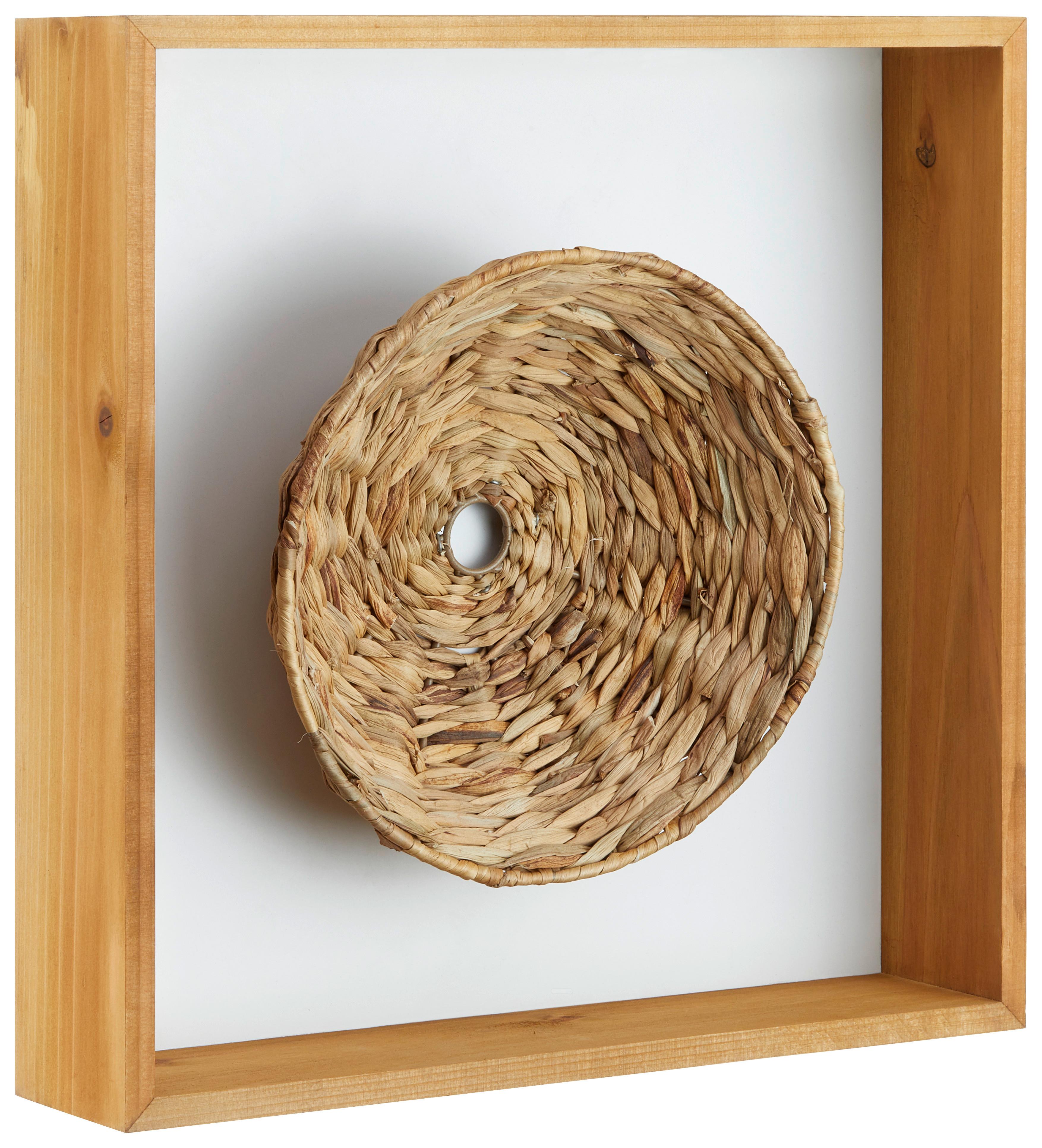 Wanddeko Nature ca. 40x40x8,5cm - Beige/Braun, MODERN, Naturmaterialien/Holz (40/40/8,5cm) - Zandiara