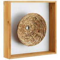 Wanddeko Nature ca. 40x40x8,5cm - Beige/Braun, MODERN, Naturmaterialien/Holz (40/40/8,5cm) - Zandiara