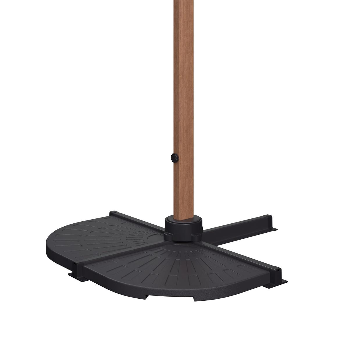 Ampelschirm Kairo Braun/Beige ca. 300x275x400cm - Beige/Braun, Basics, Textil/Metall (300/275/400cm)