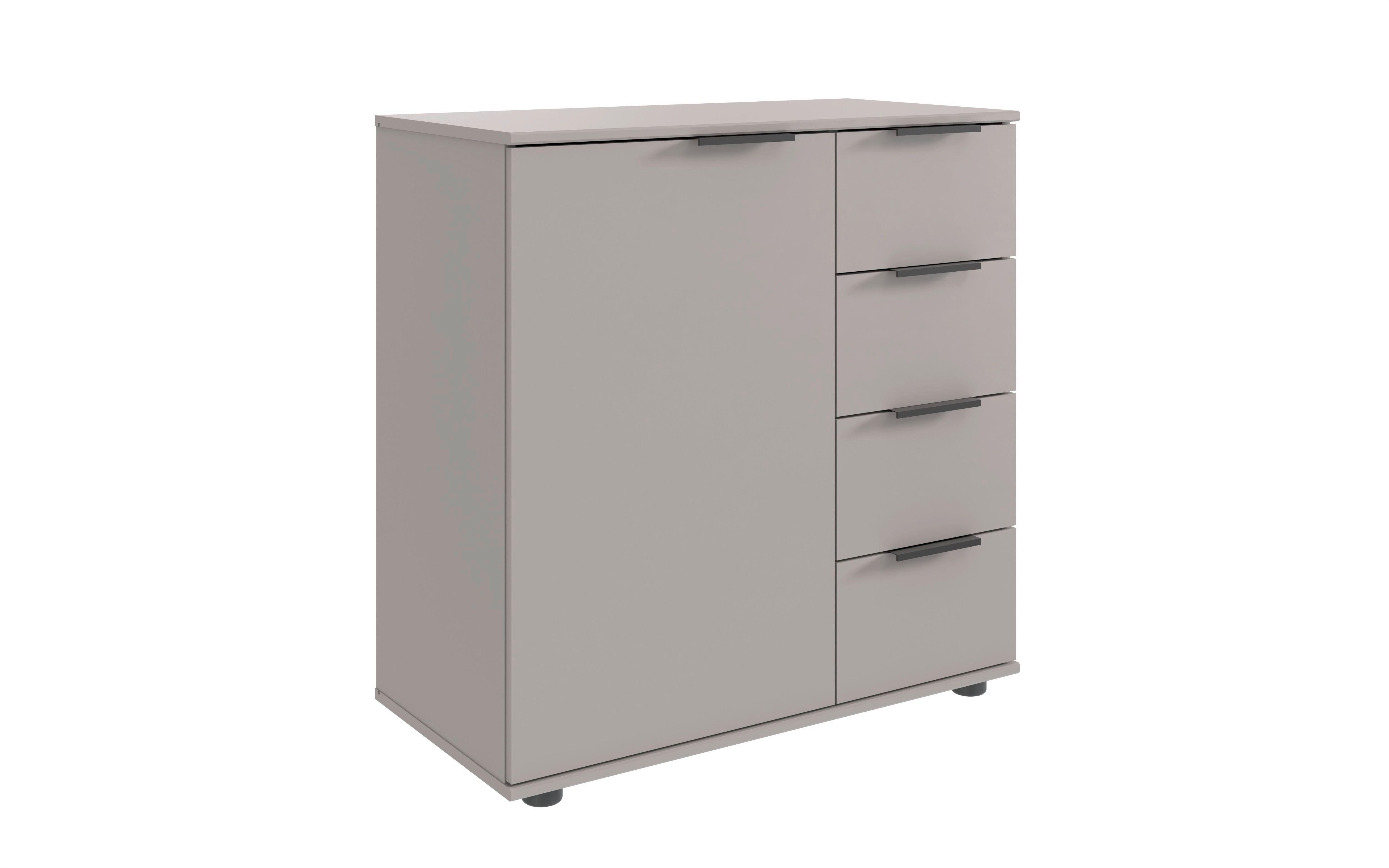 Komoda Tilburg, Siva - sahara/črna, Moderno, kovina/umetna masa (81/83/41cm)