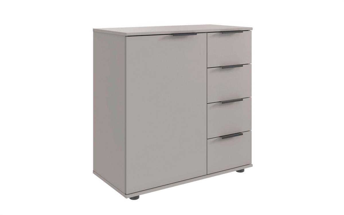 Komoda Tilburg, Siva - sahara/črna, Moderno, kovina/umetna masa (81/83/41cm)