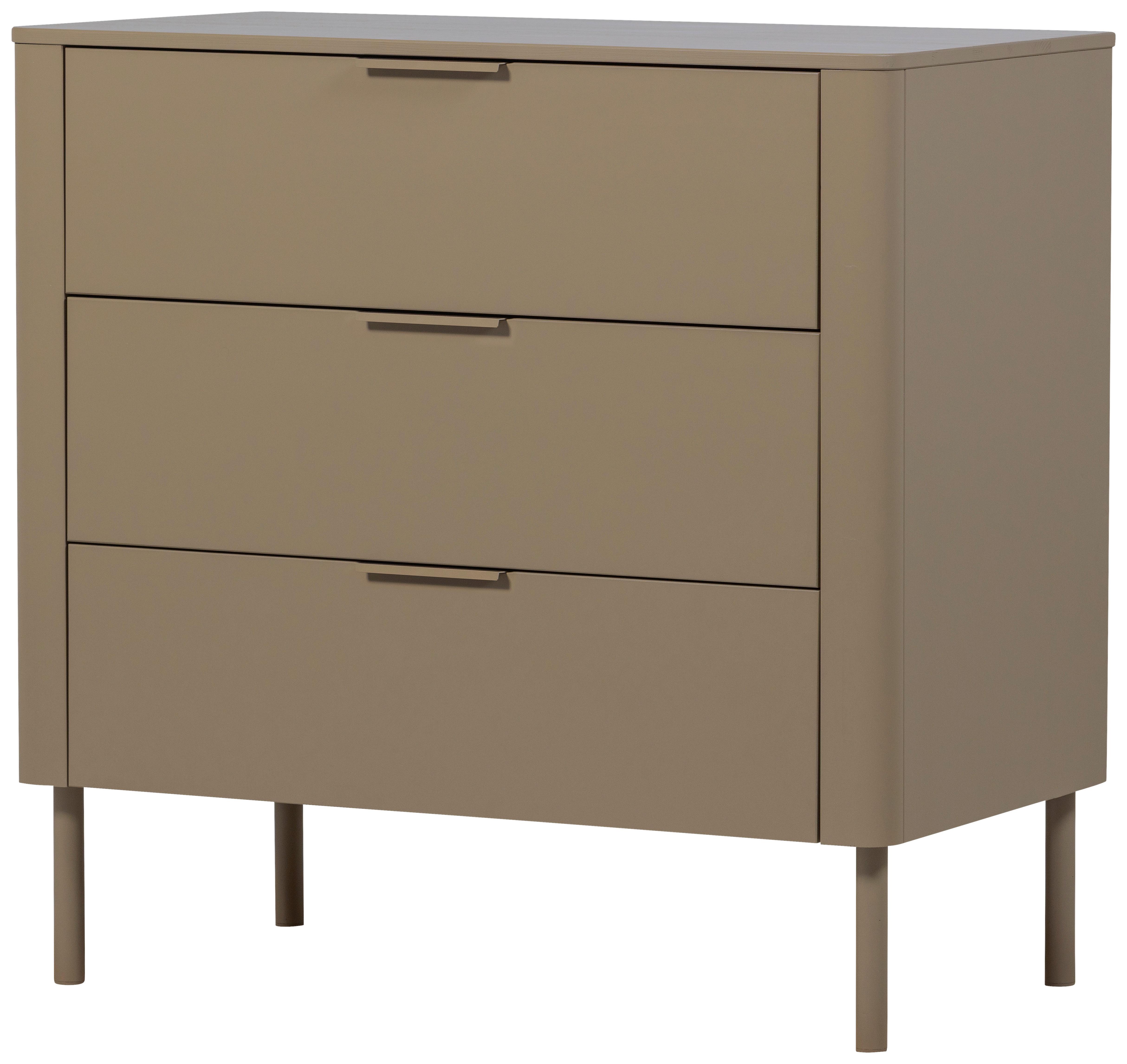 Kommode Gunnar Schlammfarben B: 94 cm - Schlammfarben/Schwarz, Design, Holz/Metall (94/93/52cm) - Livetastic