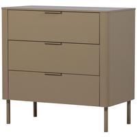 Kommode Gunnar Schlammfarben B: 94 cm - Schlammfarben/Schwarz, Design, Holz/Metall (94/93/52cm) - Livetastic