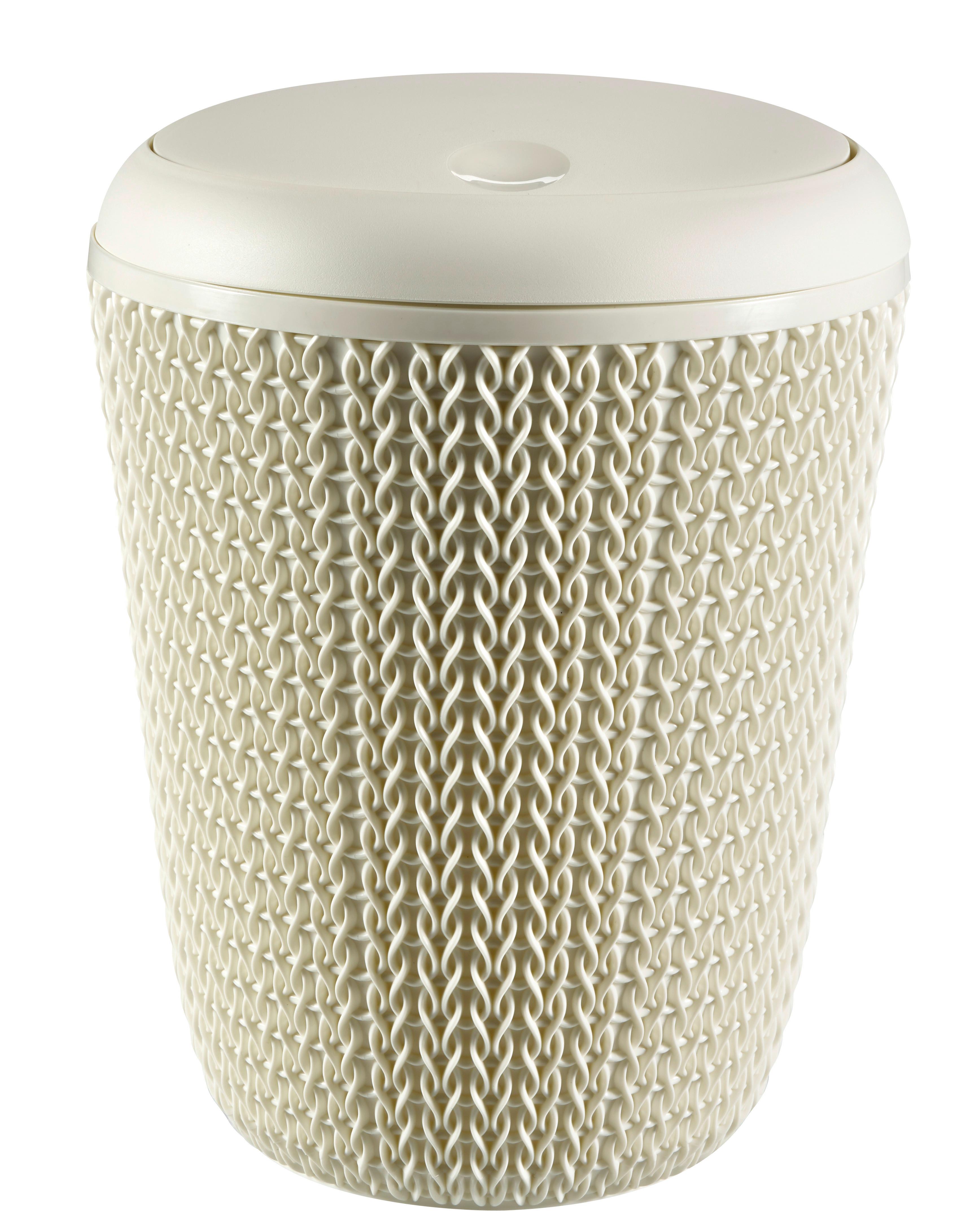 Szemeteskuka Knit - fehér, műanyag (6l) - Curver