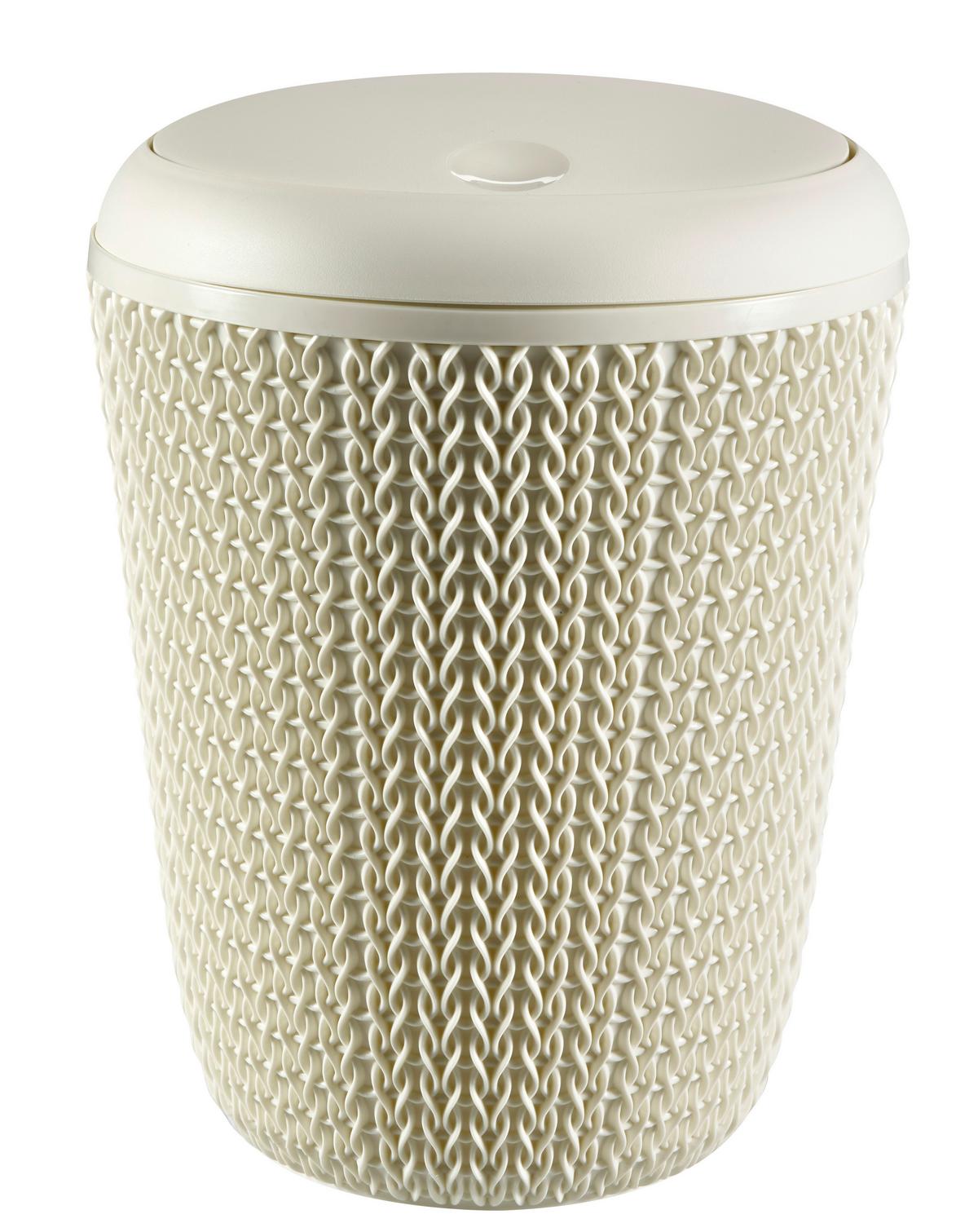 Cos gunoi cosmetice Knit - alb, plastic (6l) - Curver