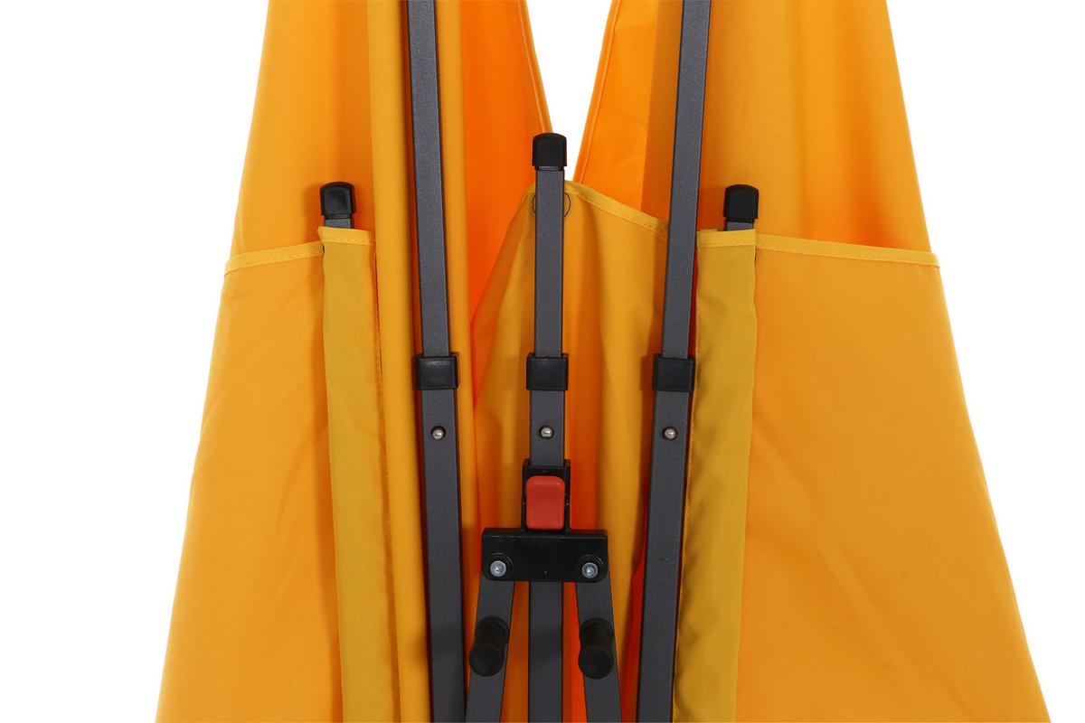 Sichtschutz Anthrazit/Gelb BH: 280 x150 cm - Anthrazit/Gelb, KONVENTIONELL, Textil/Metall (280/150cm) - Siena Garden