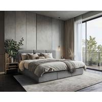 Familienbett Domino Combo II Dunkelgrau ca. 270x200cm - Dunkelgrau/Schwarz, MODERN, Holz/Holzwerkstoff (270/200cm) - MID.YOU