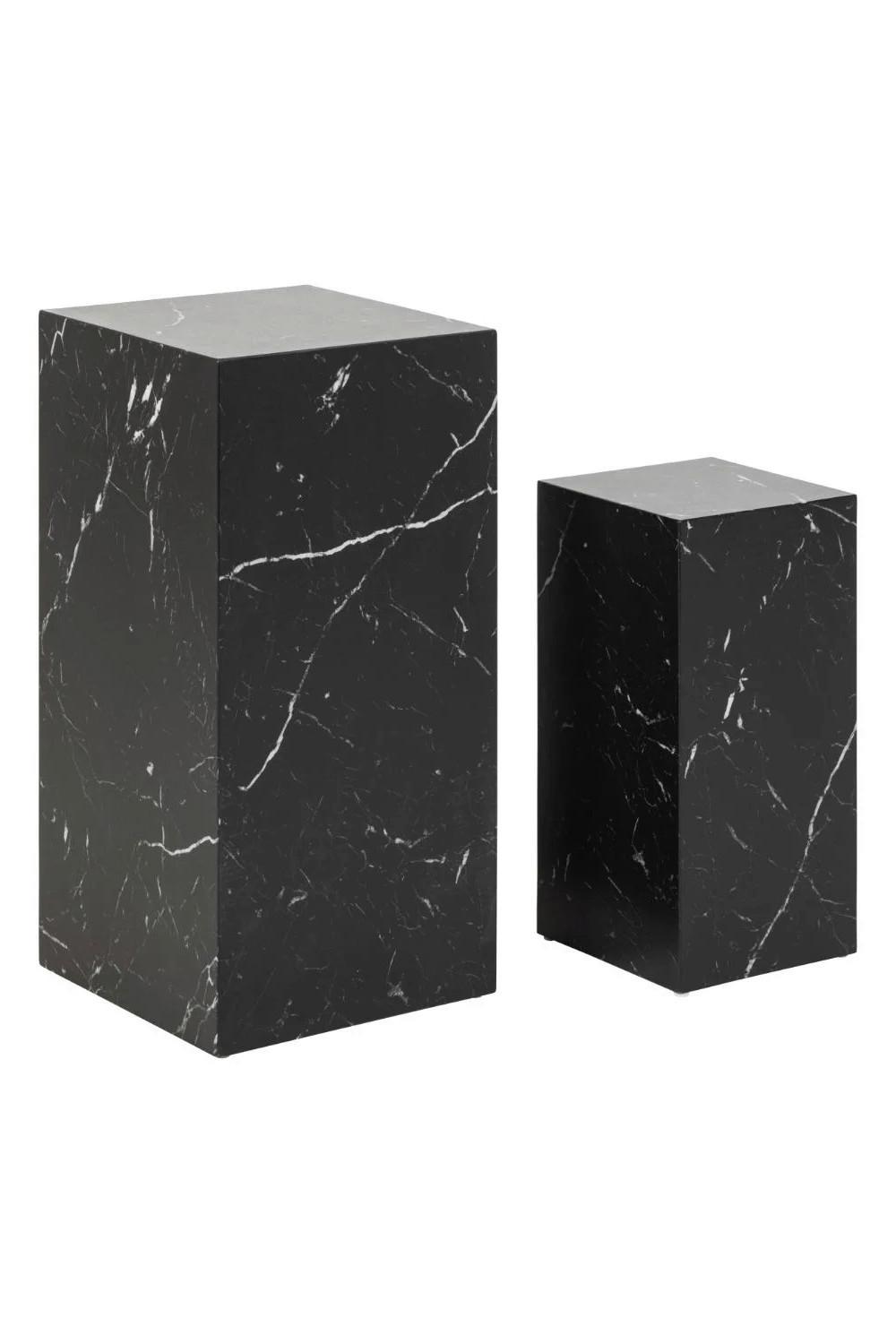 Set Mizic Marble, Črna, 2-Delni - črna, Design, leseni material (35-25/35-25/70-50cm) - Livetastic