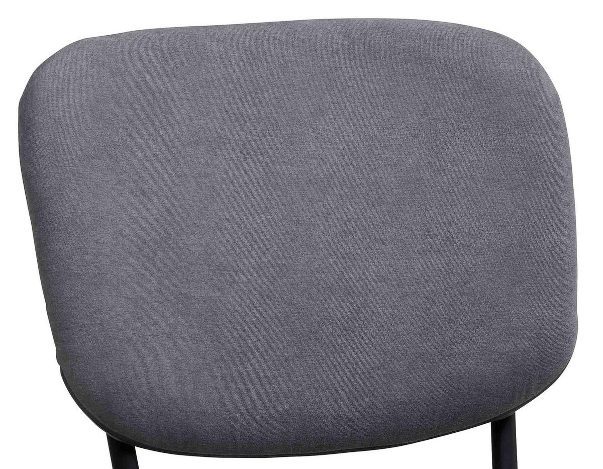 Scaun Gaia - negru/gri, Konventionell, lemn/metal (47/85/56cm)