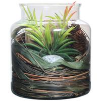 DEKOGLAS FLORA - Naturfarben, Lifestyle, Glas/Naturmaterialien (18/20/18cm) - Kayoom