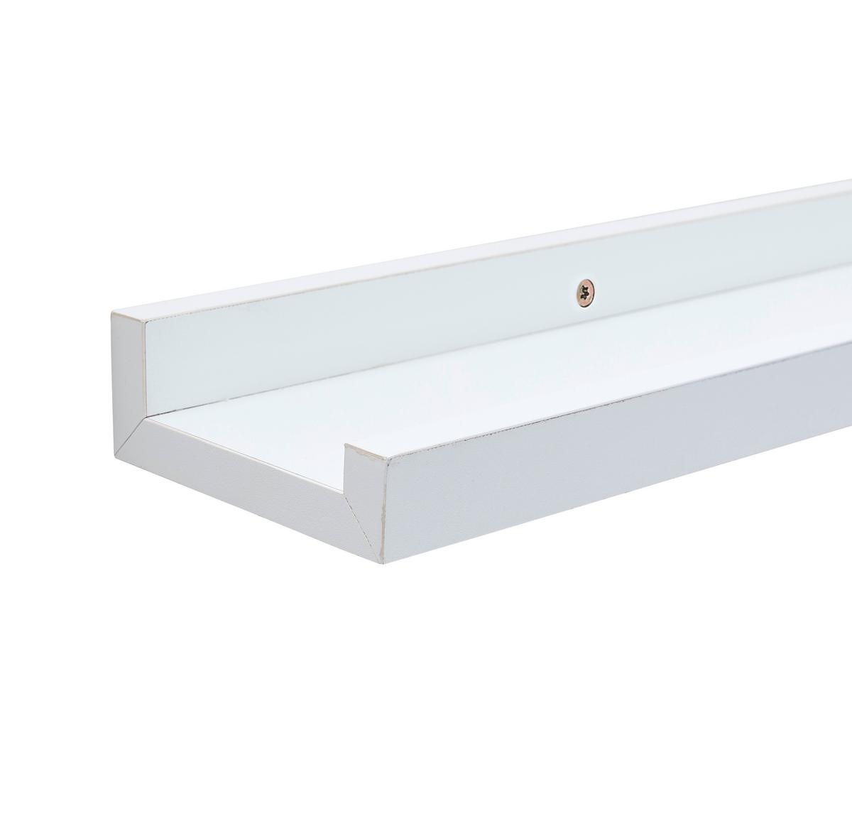 PÓŁKA ŚCIENNA ALVA - biały, Basics, materiał drewnopochodny (80/3,5/9cm) - Xora