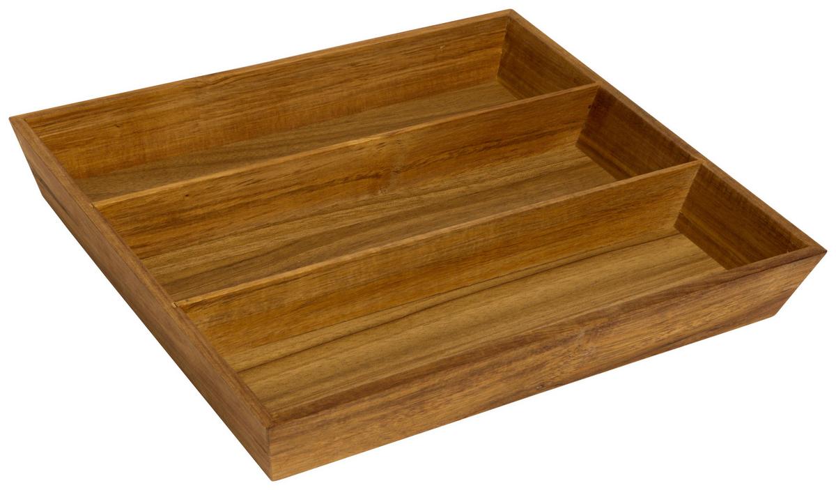 Besteckeinsatz Kristian in Naturfarben - Naturfarben, Modern, Holz (38,3/33,5/5,5cm) - Zandiara