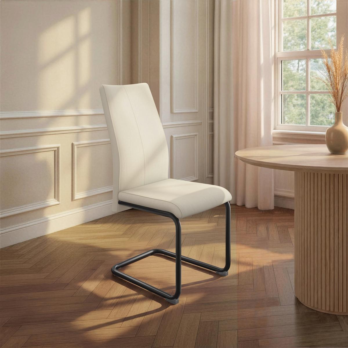 Stolica Anne - crna/krem, Konvencionalno, metal/tekstil (44/96/57cm) - Best Price