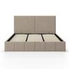 STOPPAD SÄNG MILA - svart/taupe, Modern, metall/trämaterial (180/200cm) - Bessagi Home