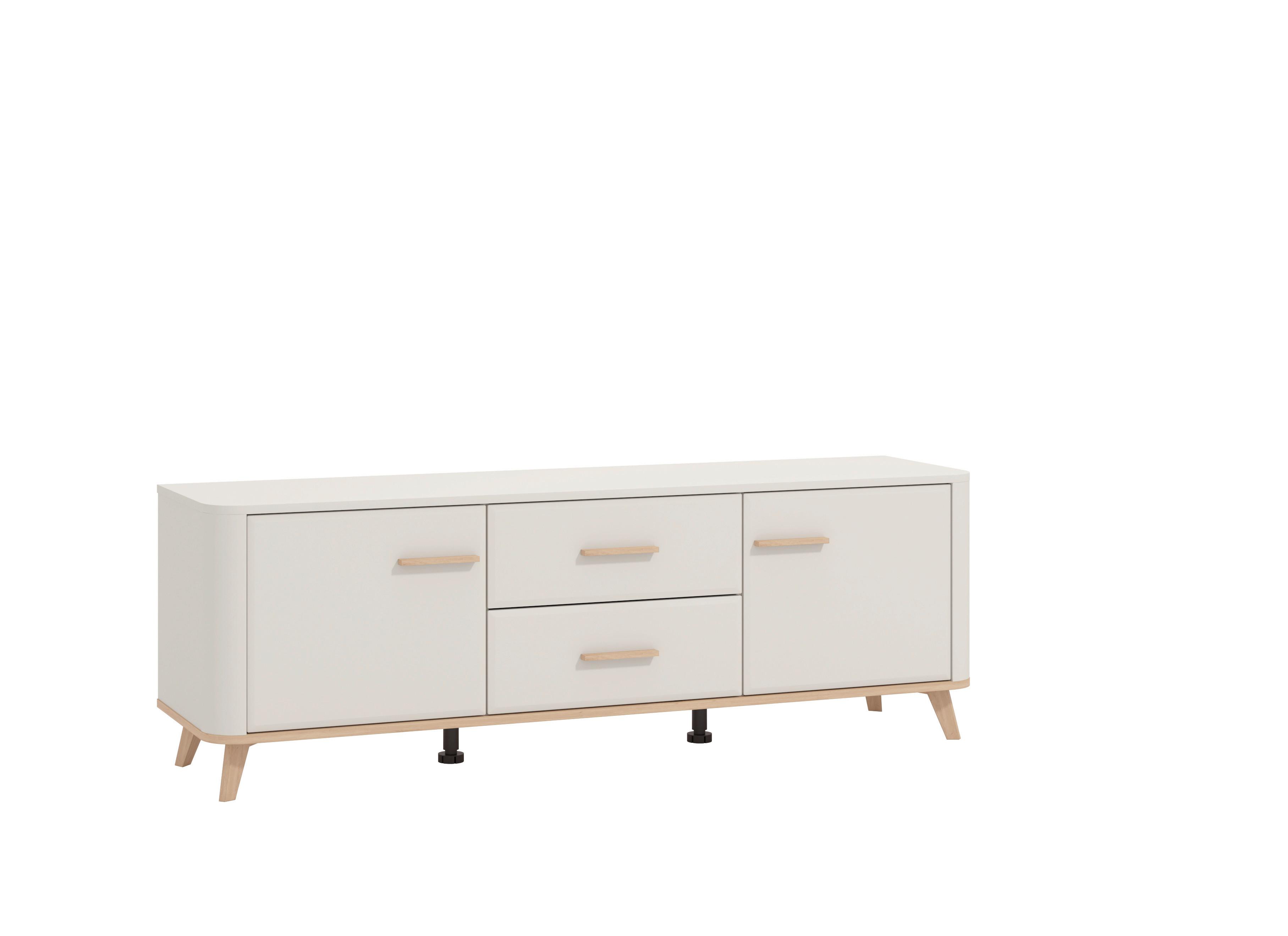 Tv Elem Darwen - kasmírszínű/tölgyfa színű, Modern, műanyag/faalapú anyag (154/52/40cm)