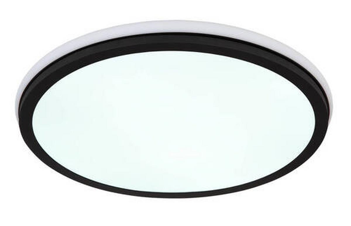Stropna Led-svetilka Jaxxi, S Sijalko - črna/opal, Design, kovina/umetna masa (45/7cm) - Globo