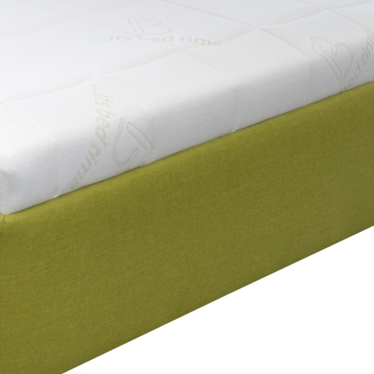 Tapecirani Krevet Stilo - bijela/zelena, drvo/tekstil (120/200cm)