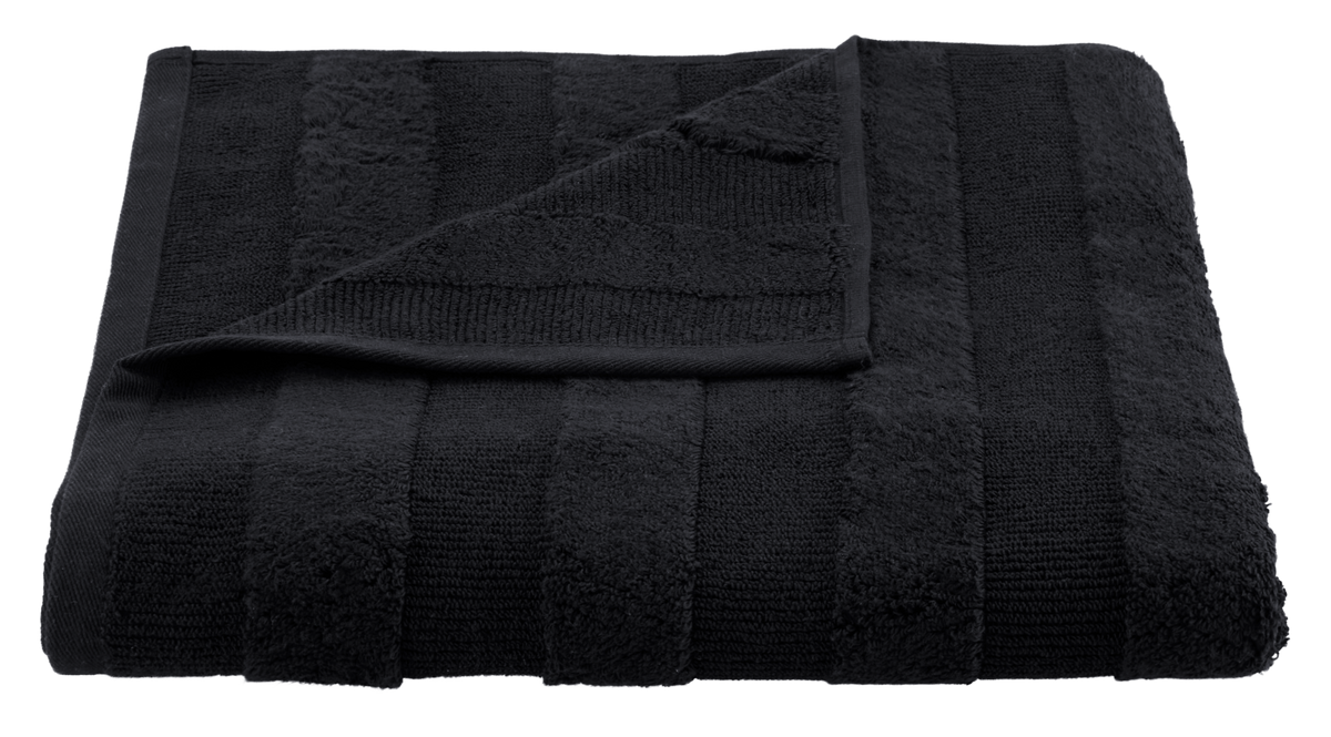Duschtusch Chris in Schwarz ca. 70x140cm - Schwarz, Textil (70/140cm) - Premium Living