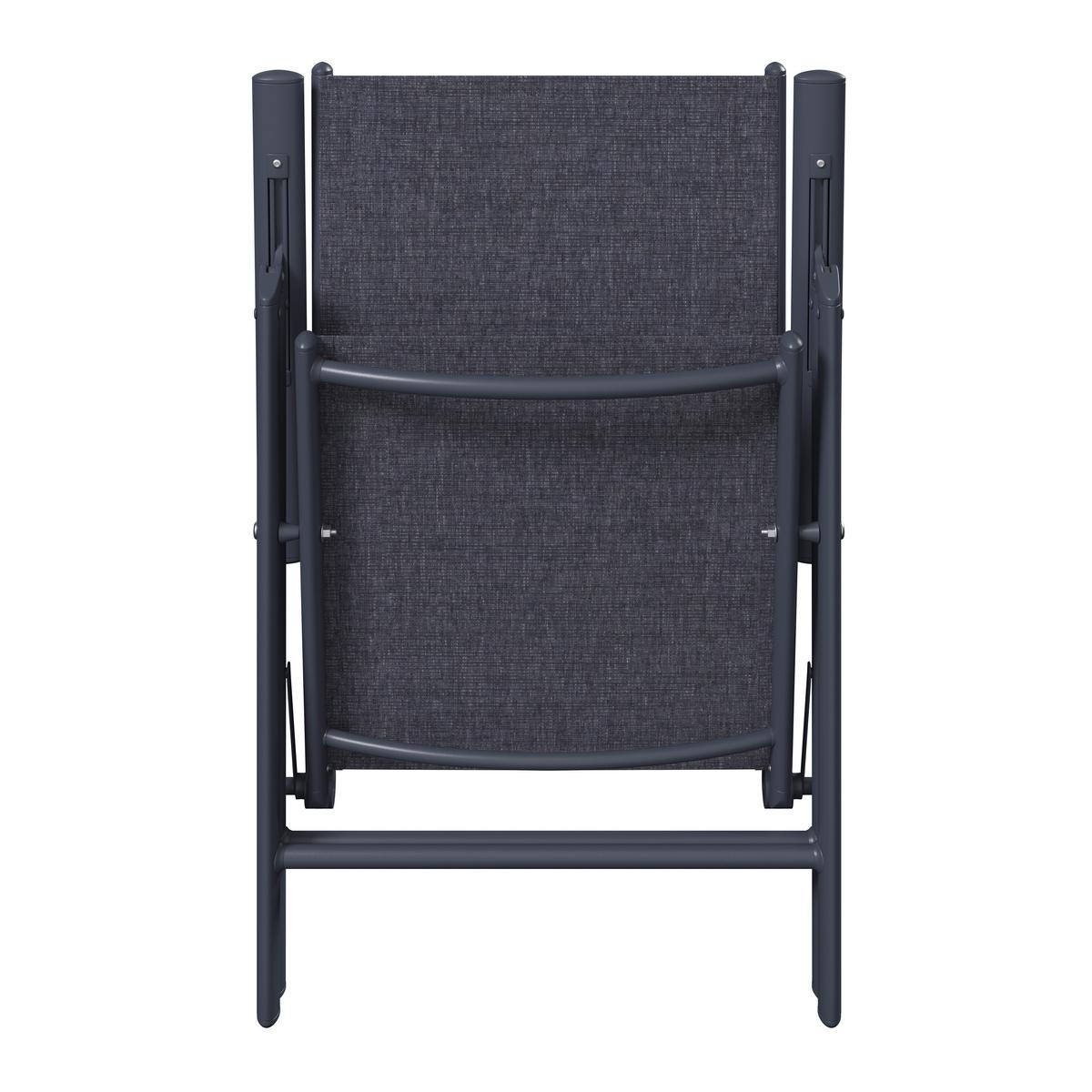 Vrtni Stol Niki, Antracit, Aluminij - temno siva/črna, Basics, kovina/umetna masa (56/106/54cm)