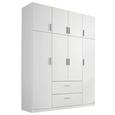 Kombischrank Weiß - Alufarben/Weiß, KONVENTIONELL, Holzwerkstoff/Kunststoff (181/229/54cm) - Modern Living Kombischrank Weiß - Alufarben/Weiß, KONVENTIONELL, Holzwerkstoff/Kunststoff (181/229/54cm) - Modern Living