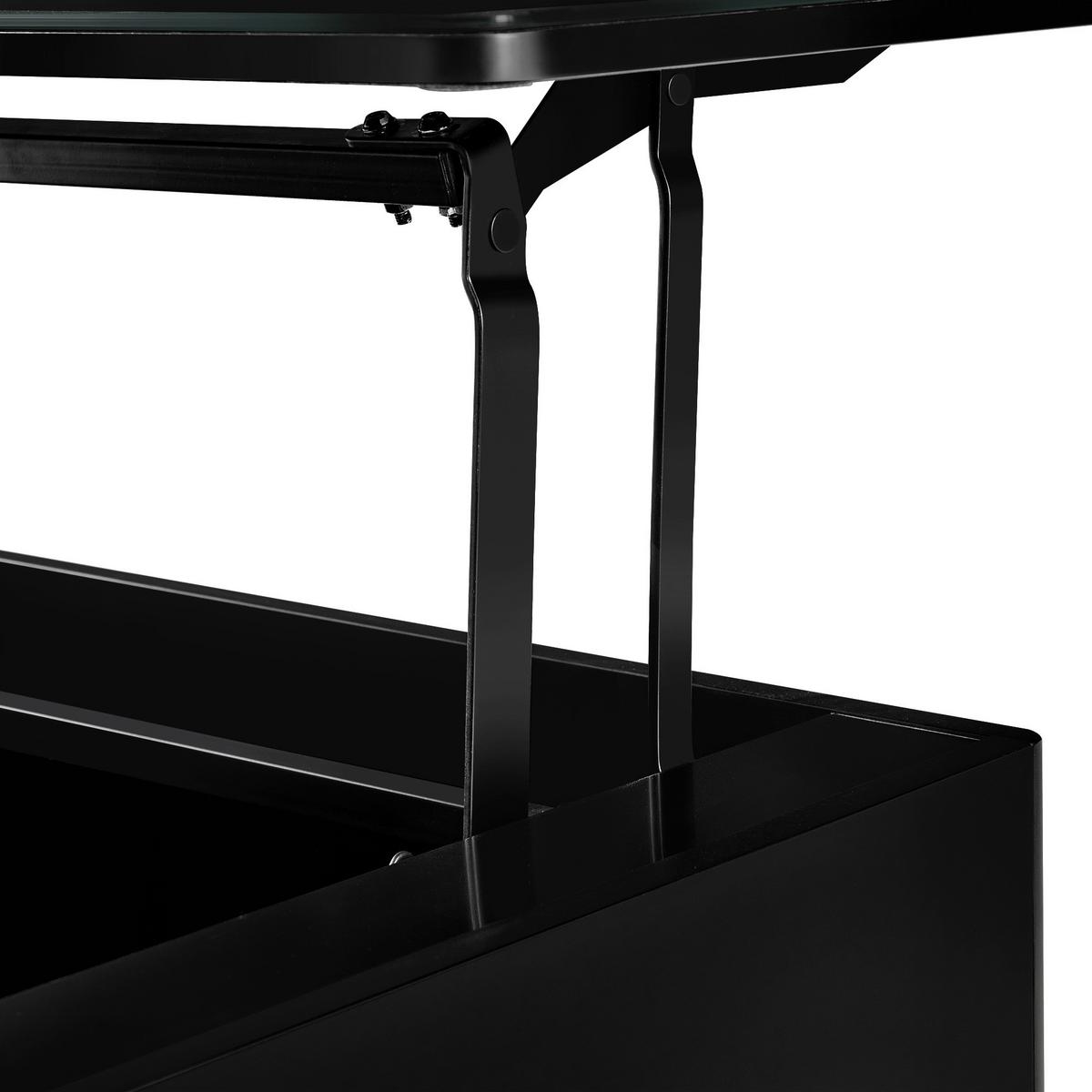 STOLIK KAWOWY WILNO - czarny, Design, metal (70/40,5-65,5/60cm) - Livetastic