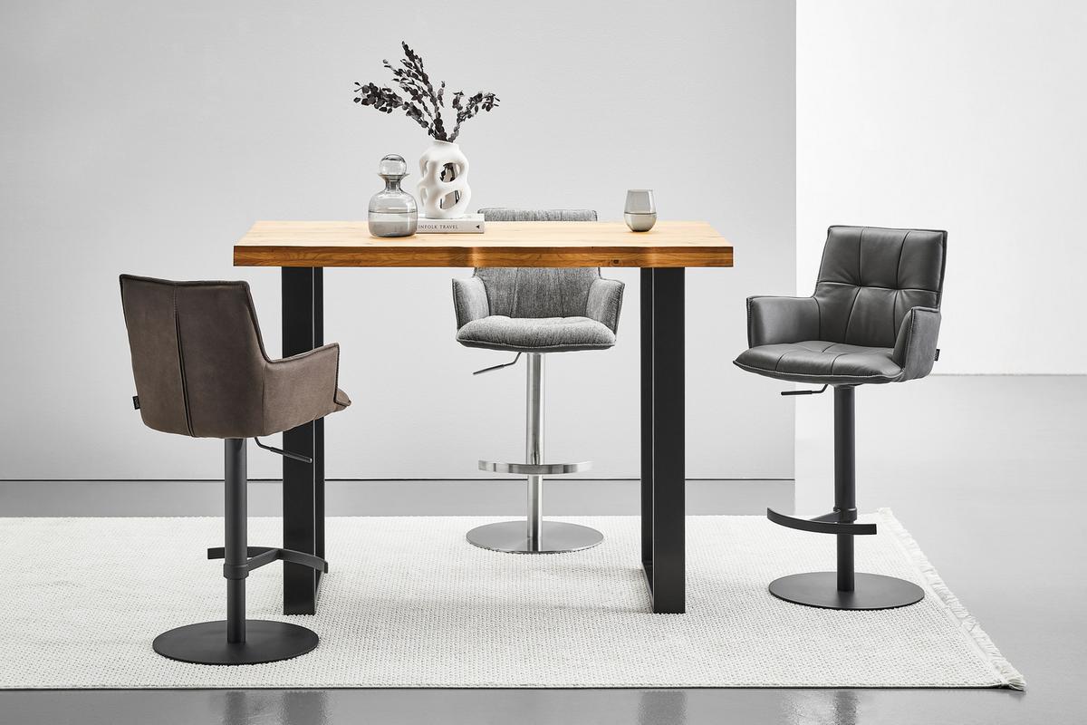 STÓŁ BAROWY COUNTRY - kolor dębowy/czarny, Natur, metal/drewno (140/80/105cm) - Landscape