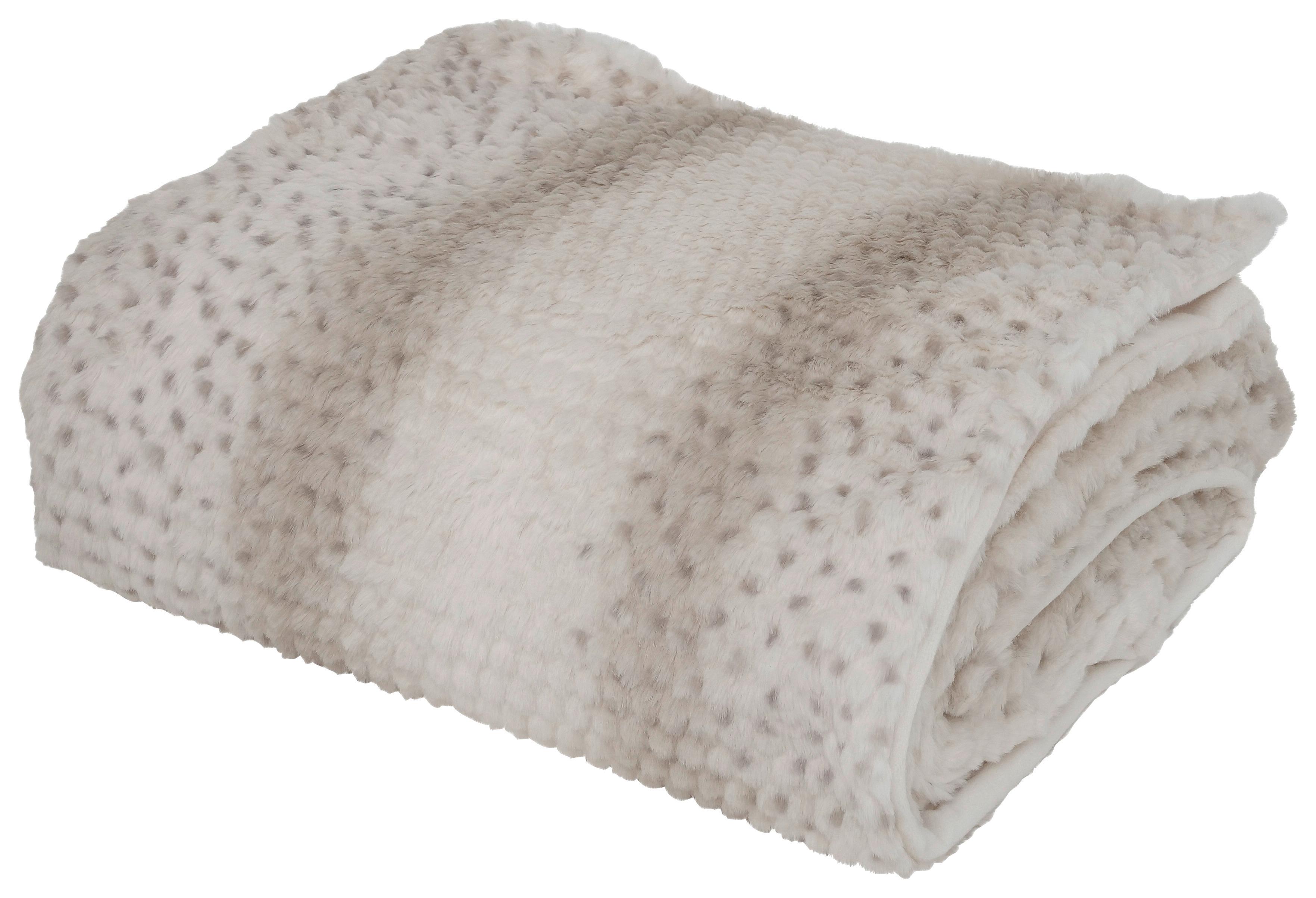 Decke Eldar Creme/Beige ca. 200x150cm - Hellbraun/Beige, Textil (200/150/2cm)