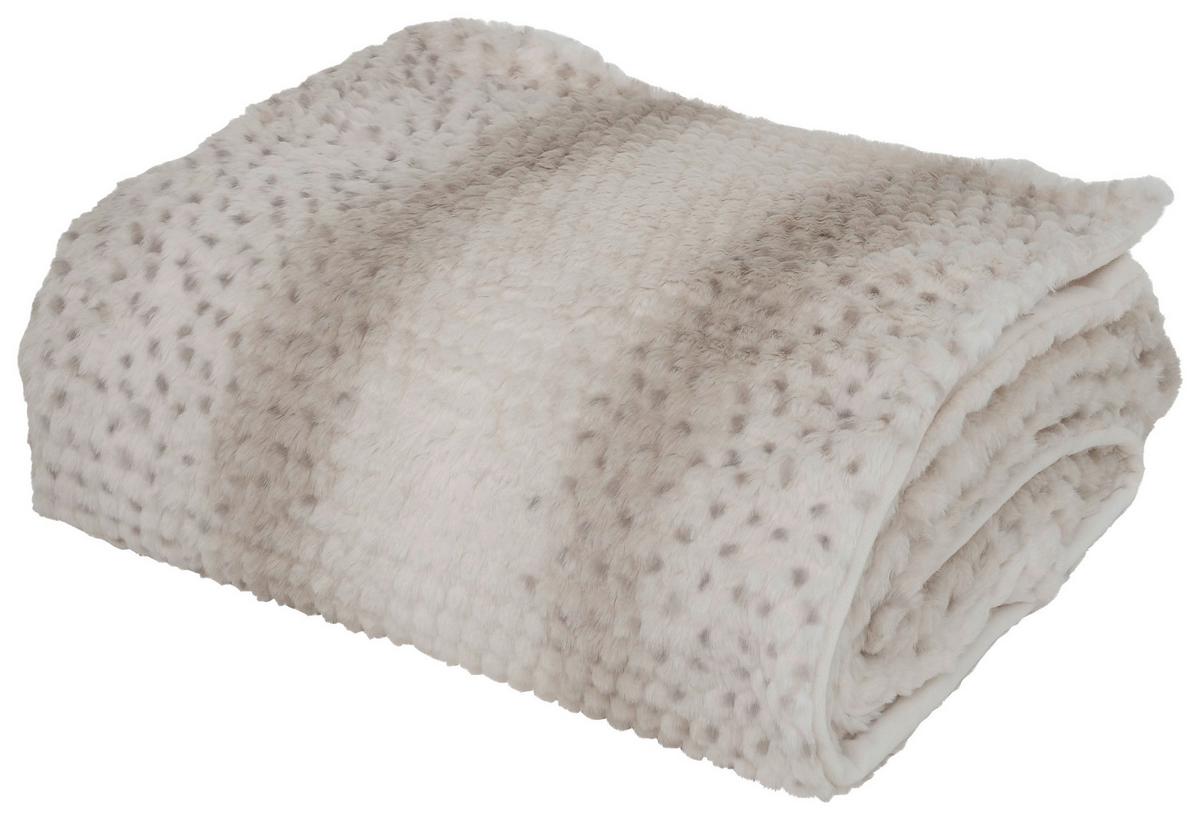 Decke Eldar Creme/Beige ca. 200x150cm - Hellbraun/Beige, Textil (200/150/2cm)