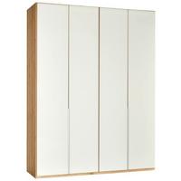 Garderobna Omara New York, Barva Hrasta - barve hrasta/bela, Konvencionalno, kovina/leseni material (180/236/58cm) - Premium Living