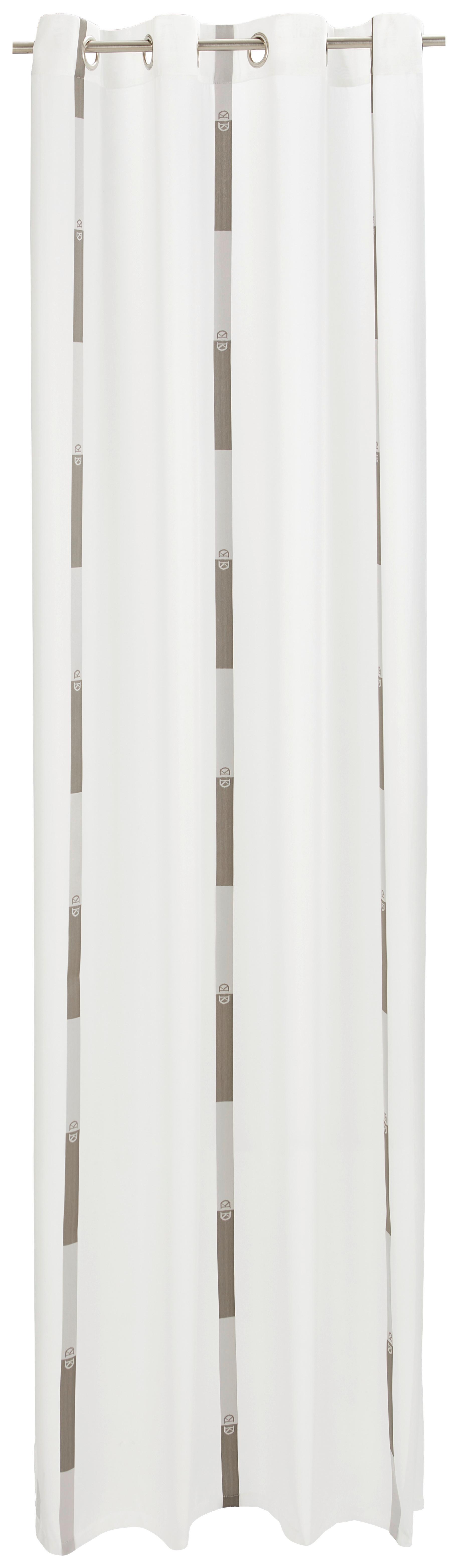 ZASŁONA NA PRZELOTKACH MIGUEL - szary/taupe, Konventionell, tkanina (140/260cm) - Dieter Knoll