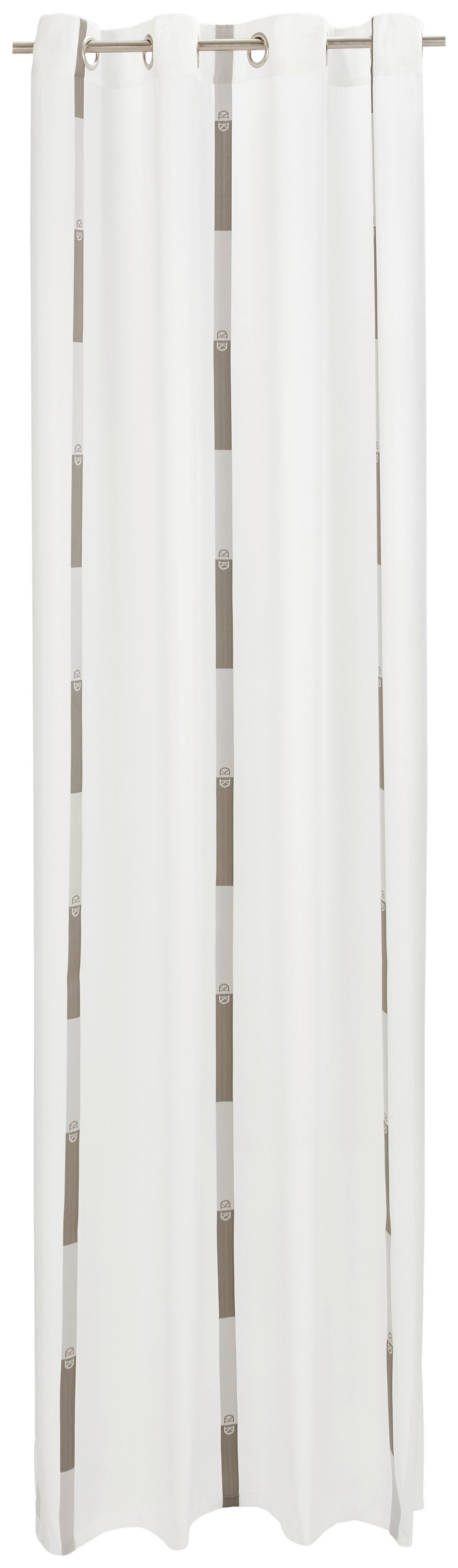 ZASŁONA NA PRZELOTKACH MIGUEL - szary/taupe, Konventionell, tkanina (140/260cm) - Dieter Knoll